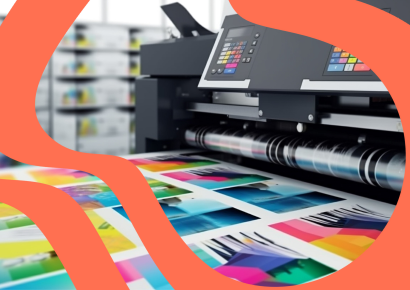 Impressão gráfica profissional sem erros em cores e qualidade